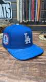 CUSTOM LA DODGERS ROYAL BLUE OSTRICH LEATHER SNAPBACK HAT EL PLEBE HATS EXCLUSIVE