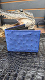 CUSTOM ROYAL BLUE OSTRICH LEATHER WALLET 💯 ORIGINAL