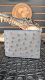GRAY OSTRICH / AVESTRUZ GRIS WALLET
