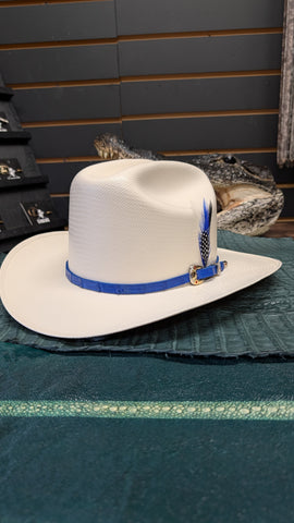 Sombrero 100X Coco Azul Royal Palma Fina ala de 3"