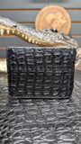 BLACK CROCODILE HORNBACK WALLET / CARTERA COCODRILO NUKA NEGRO