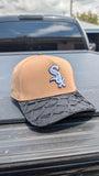 CUSTOM CHICAGO WHITE SOC MONSTER FISH PIRARUCU LEATHER SNAPBACK HAT