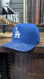 CUSTOM LA DODGERS 🌴 SNAPBACK HAT IN ROYAL BLUE OSTRICH LEATHER 💯 ORIGINAL
