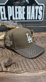 CUSTOM BROWN LA DODGERS 🌴 EXOTIC LEATHER 🐍 SNAPBACK HAT
