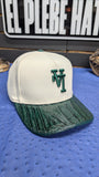CUSTOM LA DODGERS EMERALD GREEN CROCODILE BELLY🐊 LEATHER SNAPBACK HAT