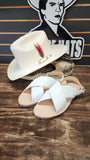 Huaraches de Avestruz Original Color Blancos