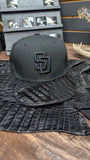 CUSTOM SD TRIPLE BLACK CROCODILE 🐊 LEATHER EL PLEBE HATS EXCLUSIVE 🔥