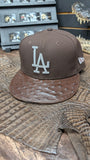 CUSTOM LA OSTRICH BROWN EDITION FITTED HAT LIMITED EDITION 💯 ORIGINAL