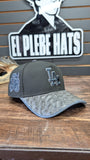 CUSTOM LA 🌴 GRAY OSTRICH LEATHER SNAPBACK HAT 💯 ORIGINAL