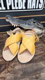 HUARACHES DE AVESTRUZ MANTEQUILLA / BUTTERCUP ORIGINALES