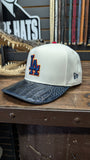 CUSTOM LA DODGERS 🌴 SNAPBACK HAT WITH NAVY BLUE CROCODILE 🐊 BELLY EL PLEBE HATS EXCLUSIVE 🔥