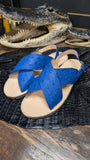 HUARACHES DE AVESTRUS COLOR AZUL ROYAL 💯 ORIGINAL