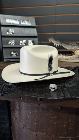 Sombrero 100X Calavera Palma Fina Falda de 3"