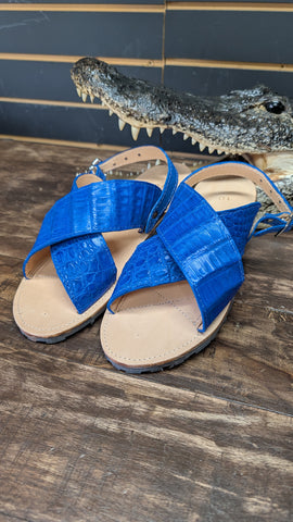 Huaraches de Cocodrilo 🐊 Royal Blue (EL PLEBE HATS EXCLUSIVE)