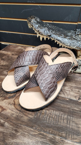 Huaraches de puel Exotica 🐍 Cafe Tobacco Originales