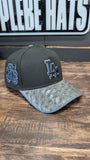 CUSTOM LA 🌴 GRAY OSTRICH LEATHER SNAPBACK HAT 💯 ORIGINAL